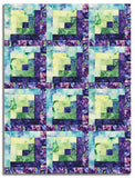 Northcott Pre-Cut 12 Block Log Cabin Quilt Kit -  Infatuation