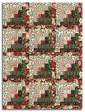 Riley Blake Pre-Cut 12-Block Log Cabin Quilt Kit - Tangled Garden