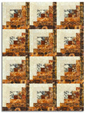 Matt's In The Beginning Pre-Cut 12 Block Log Cabin Quilt Kit - Autumn Elegance