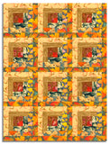 Free Spirit Pre-cut 12 Block Log Cabin Quilt Kit - Golden Harvest