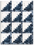 Matt's Moda Pre-cut 12 Block Log Cabin Quilt Kit - Breathtaking Blues