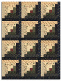 Moda Kansas Troubles Quilters Pre-cut 12 Block Log Cabin Quilt Kit - Flannel Season - Indigo