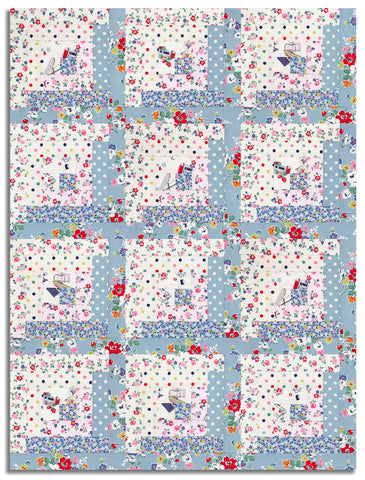 Matt's Riley Blake Pre-Cut 12-Block Log Cabin Quilt Kit - CK Signature Collection