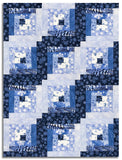 Matt's Northcott Pre-Cut 12 Block Log Cabin Quilt Kit - Winter Twilight