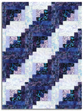 Matt's Hoffman Bali Batiks Pre-Cut 12 Block Log Cabin Quilt Kit - Violet Waves