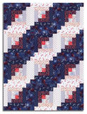 Andover Pre-Cut 12 Block Log Cabin Quilt Kit - Americana