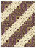 Moda Pre-cut 12 Block Log Cabin Quilt Kit - Collection For A Cause: Essence - Plum