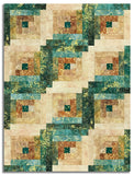 Northcott Pre-Cut 12 Block Log Cabin Quilt Kit - Stonehenge Valencia