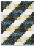 Clothworks Pre-Cut 12 Block Log Cabin Quilt Kit - Nature Study