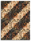 Hoffman Bali Batiks Pre-Cut 12 Block Log Cabin Quilt Kit - Coffee Shoppe
