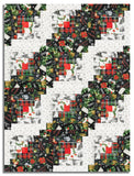 Blank Quilting Pre-Cut 12 Block Log Cabin Quilt Kit - Be Merry & Shine Bright