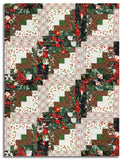 Matt's In The Beginning Pre-Cut 12 Block Log Cabin Quilt Kit - Winter Enchantment - Green