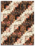 Matt's Hoffman Bali Batiks Pre-Cut 12 Block Log Cabin Quilt Kit - Fall Into You - Harvest