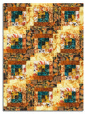 Northcott Pre-Cut 12 Block Log Cabin Quilt Kit -  Autumn Breeze