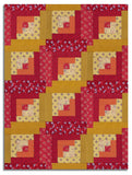 Riley Blake Pre-Cut 12-Block Log Cabin Quilt Kit - Vera's Garden - Red