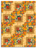 Free Spirit Pre-cut 12 Block Log Cabin Quilt Kit - Golden Harvest