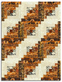 Matt's In The Beginning Pre-Cut 12 Block Log Cabin Quilt Kit - Autumn Elegance
