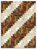 Henry Glass & Co. Pre-Cut 12 Block Log Cabin Quilt Kit - Oak & Berries