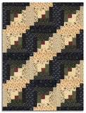 Moda Kansas Troubles Quilters Pre-cut 12 Block Log Cabin Quilt Kit - Flannel Season - Indigo