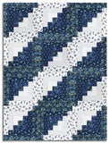 Moda Pre-cut 12 Block Log Cabin Quilt Kit - Blueprint