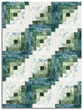 Matt's Northcott Pre-Cut 12 Block Log Cabin Quilt Kit - Altitude