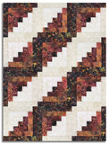 Matt's Hoffman Bali Batiks Pre-Cut 12 Block Log Cabin Quilt Kit - Fall Into You - Sonoma