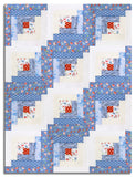 Clothworks Pre-Cut 12 Block Log Cabin Quilt Kit - Americana