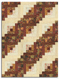 Andover/Makower Pre-Cut 12 Block Log Cabin Quilt Kit - Golden