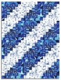 Matt's Free Spirit Pre-cut 12 Block Log Cabin Quilt Kit - Azul