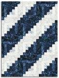 Matt's Hoffman Bali Batiks Pre-Cut 12 Block Log Cabin Quilt Kit - Into The Snow