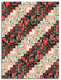 Wilmington Pre-Cut 12 Block Log Cabin Quilt Kit - Cardinal Celebration