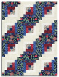Northcott Pre-Cut 12 Block Log Cabin Quilt Kit - Pomegranate