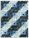 Hoffman Bali Batiks Pre-Cut 12 Block Log Cabin Quilt Kit - Electric Slide