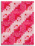 Northcott Pre-Cut 12 Block Log Cabin Quilt Kit - Forever Love