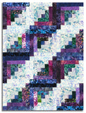 Hoffman Bali Batiks Pre-Cut 12 Block Log Cabin Quilt Kit - Northern Lights