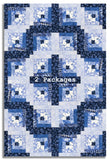 Matt's Northcott Pre-Cut 12 Block Log Cabin Quilt Kit - Winter Twilight