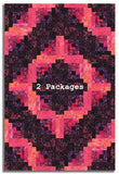 Hoffman Bali Batiks Pre-Cut 12 Block Log Cabin Quilt Kit - Tickled Pink