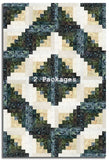 Clothworks Pre-Cut 12 Block Log Cabin Quilt Kit - Nature Study