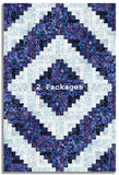 Matt's Hoffman Bali Batiks Pre-Cut 12 Block Log Cabin Quilt Kit - Celestial