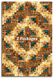 Northcott Pre-Cut 12 Block Log Cabin Quilt Kit -  Autumn Breeze