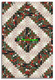 Matt's In The Beginning Pre-Cut 12 Block Log Cabin Quilt Kit - Winter Enchantment - Green