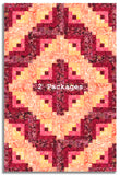 Matt's Hoffman Bali Batiks Pre-Cut 12 Block Log Cabin Quilt Kit - Sundown