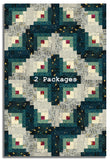 Moda Pre-cut 12 Block Log Cabin Quilt Kit - Fireglow