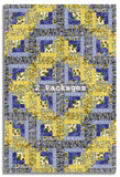 Matt's Clothworks Pre-Cut 12 Block Log Cabin Quilt Kit - Sunflower Song