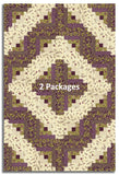 Moda Pre-cut 12 Block Log Cabin Quilt Kit - Collection For A Cause: Essence - Plum
