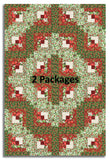 Northcott Pre-Cut 12 Block Log Cabin Quilt Kit -  Holiday Joy