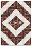 Matt's Hoffman Bali Batiks Pre-Cut 12 Block Log Cabin Quilt Kit - Fall Into You - Sonoma