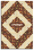 Andover/Makower Pre-Cut 12 Block Log Cabin Quilt Kit - Golden