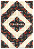 Hoffman Pre-Cut 12 Block Log Cabin Quilt Kit - Berries & Birch