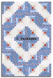 Clothworks Pre-Cut 12 Block Log Cabin Quilt Kit - Americana